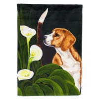 Carolines Treasures AMB1077CHF Beagle Lillies Flag Canvas House Size