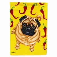 Carolines Treasures  AMB1412CHF Pick a Pepper Pug Flag Canvas House Size