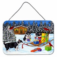 Carolines Treasures AMB1318DS812 Christmas Mush Siberian Husky Wall or Door Han