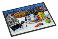 Carolines Treasures AMB1318JMAT Christmas Mush Siberian Husky Indoor or Outdoor