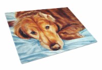 Golden Retriever by Tanya and Craig Amberson Glass Cutting Board Large