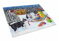 Carolines Treasures AMB1318LCB Christmas Mush Siberian Husky Glass Cutting Boar