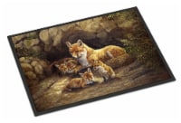 Carolines Treasures BDBA0169JMAT Fox Family Foxes by the Den Doormat 24x36