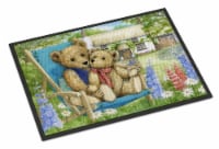 Carolines Treasures CDCO0306JMAT Springtime Teddy Bears in Flowers Doormat 24x3