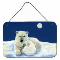 Carolines Treasures  BDBA0429DS812 Polar Bears Moonlight Snuggle Wall or Door Ha