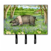 Carolines Treasures CDCO0377TH68 Pig in Bluebells by Debbie Cook Leash or Key Holder