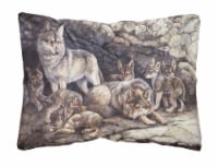 Carolines Treasures  BDBA0157PW1216 Wolf Wolves by the Den Canvas Fabric Decorat
