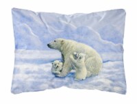 Polar Bears by Daphne Baxter Canvas Fabric Decorative Pillow