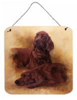 Red Irish Setters Portrait by Michael Herring Wall or Door Hanging Prints