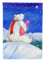 Carolines Treasures CDCO0488GF Polar Bear with Hot Water Bottle Garden Flag