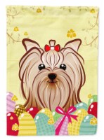 Carolines Treasures BB1886GF Yorkie Yorkishire Terrier Easter Egg Hunt Flag Gar