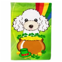 Carolines Treasures BB2001GF White Poodle St. Patricks Day Flag Garden