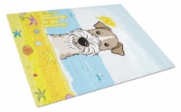 Wire Haired Fox Terrier Summer Beach Glass Cutting Board Large