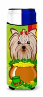 Yorkie Yorkishire Terrier St. Patrick's Day Ultra Hugger for slim cans