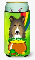 Carolines Treasures  BB1986TBC Sheltie St. Patrick's Day Tall Boy Hugger