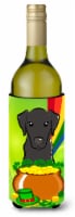 Carolines Treasures  BB1979LITERK Black Labrador St. Patrick's Day Wine Bottle H