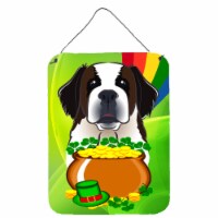 Carolines Treasures  BB1990DS1216 Saint Bernard St. Patrick's Day Wall or Door H