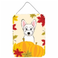 Carolines Treasures  BB2032DS1216 Westie Thanksgiving Wall or Door Hanging Print