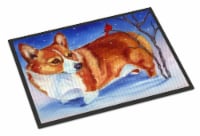 Carolines Treasures 7411JMAT Corgi Cardinal Buddy Doormat 24x36