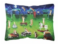 Carolines Treasures  7403PW1216 Corgi Backyard Circus Canvas Fabric Decorative P