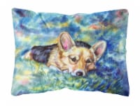 Carolines Treasures 7409PW1216 Corgi Tuckered Out Canvas Fabric Decorative Pill