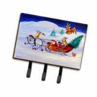 Carolines Treasures 7442TH68 Corgi Highhacked Santa Claus Sleigh Leash or Key Holder