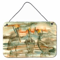 Pelicans on their perch Abstract Wall or Door Hanging Prints