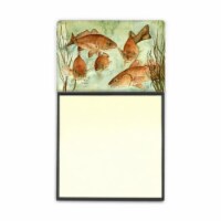 Carolines Treasures  Red Fish Swim Sticky Note Holder
