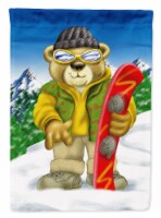 Carolines Treasures APH0857GF Teddy Bear Snowboarding Garden Flag