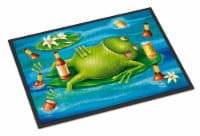 Carolines Treasures APH0093JMAT Frog Drinking Beer Doormat 24x36