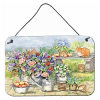 Carolines Treasures  APH3567DS812 Patio Bouquet and Cat Wall or Door Hanging Pri