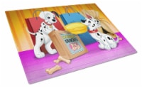 Carolines Treasures APH9063LCB Dalmatians Snack Time Glass Cutting Board Large