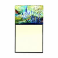 Carolines Treasures  St Louis Cathedrial Across the Square Sticky Note Holder