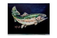 Carolines Treasures  MW1213PLMT Deep Blue Rainbow Trout Fabric Placemat