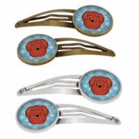 Carolines Treasures BB1648HCS4 Snowflake Longhair Red Dachshund Barrettes Hair Clips, Set of