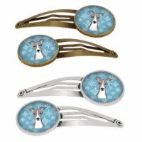 Carolines Treasures BB1670HCS4 Snowflake Italian Greyhound Barrettes Hair Clips, Set of 4