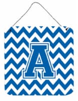 Carolines Treasures  CJ1056-ADS66 Letter A Chevron Blue and White Wall or Door H