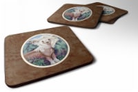 Carolines Treasures 7052FC Chinese Crested Foam Coaster, 3.5 x 0.25 x 3.5 in. - Set of 4