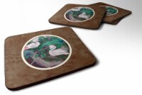 Carolines Treasures 7142FC Bird Egret Foam Coaster, Set of 4