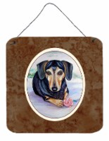 Carolines Treasures 7076DS66 Black and Cream Dachshund Wall or Door Hanging Pri