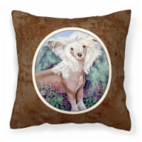 Carolines Treasures  7052PW1414 Chinese Crested Fabric Decorative Pillow