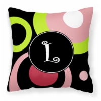 Carolines Treasures  AM1002-LPW1414 Letter L Monogram - Retro in Black Fabric De