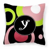 Carolines Treasures  AM1002-YPW1414 Letter Y Monogram - Retro in Black Fabric De