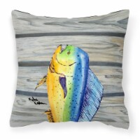 Carolines Treasures  8470PW1414 Mahi Mahi Dolphin Fish Fabric Decorative Pillow