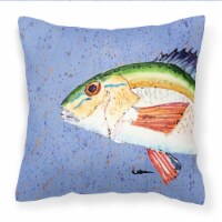 Carolines Treasures  8534PW1414 Rainbow Trout on Blue Fabric Decorative Pillow