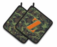 Carolines Treasures  CJ1030-ZPTHD Letter Z Monogram - Camo Green Pair of Pot Hol