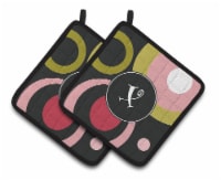 Carolines Treasures  AM1001-XPTHD Monogram - Retro in Black Pair of Pot Holders