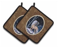 Carolines Treasures SS8390PTHD Starry Night Chinese Crested Pair of Pot Holders