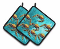 Carolines Treasures MW1140PTHD Crab Lotta Crabs Pair of Pot Holders