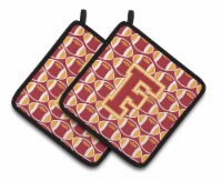 Carolines Treasures  CJ1070-FPTHD Letter F Football Cardinal and Gold Pair of Po